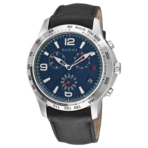 gucci blue chronograph watch